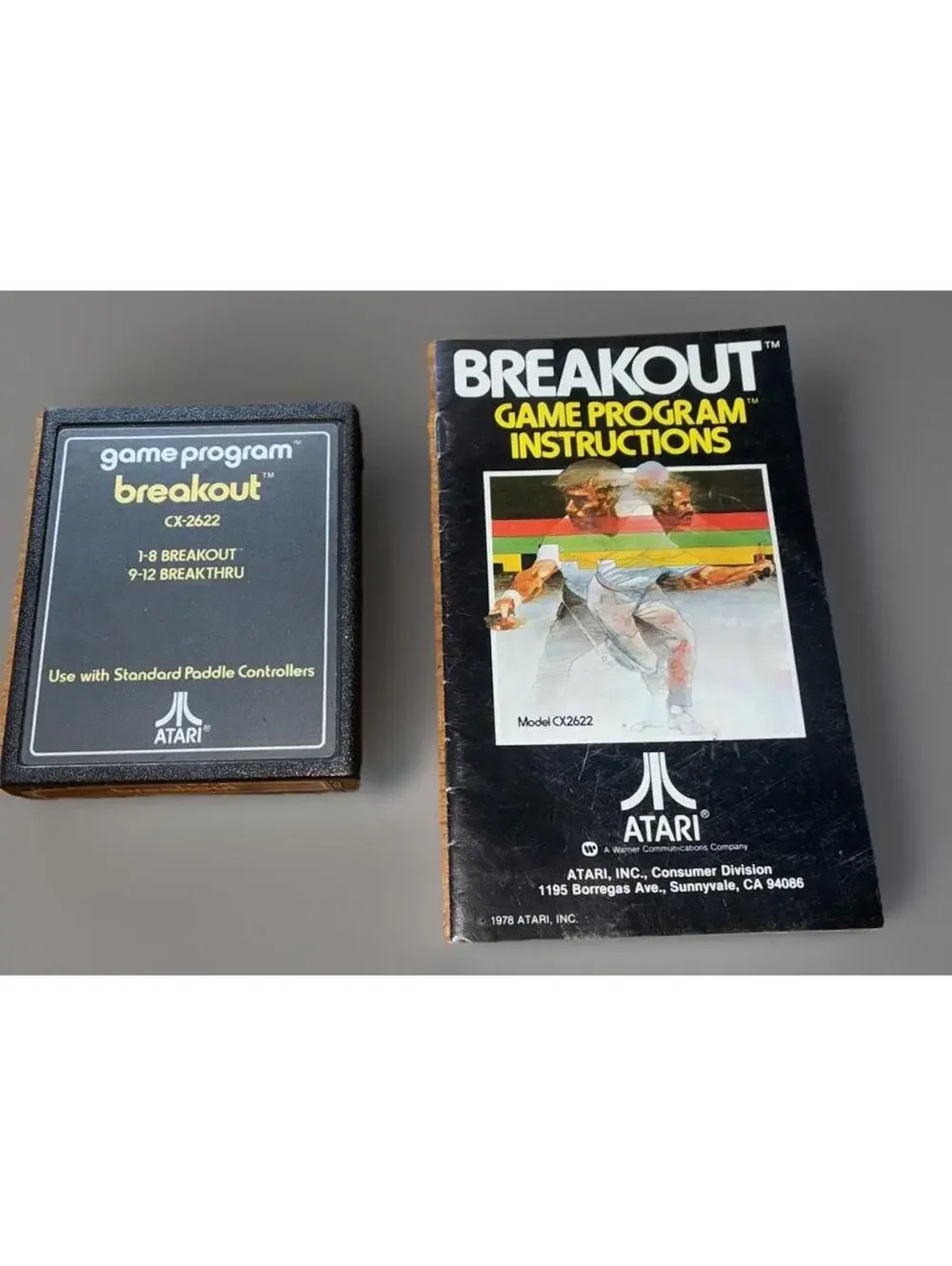 Atari 2600 Breakout Game Cartridge With Manual -  Tested